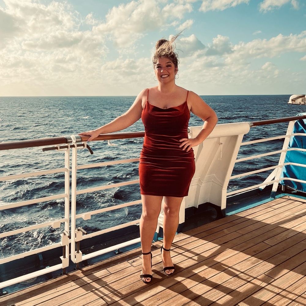Copper / Orange Ruse dress! Worn twice